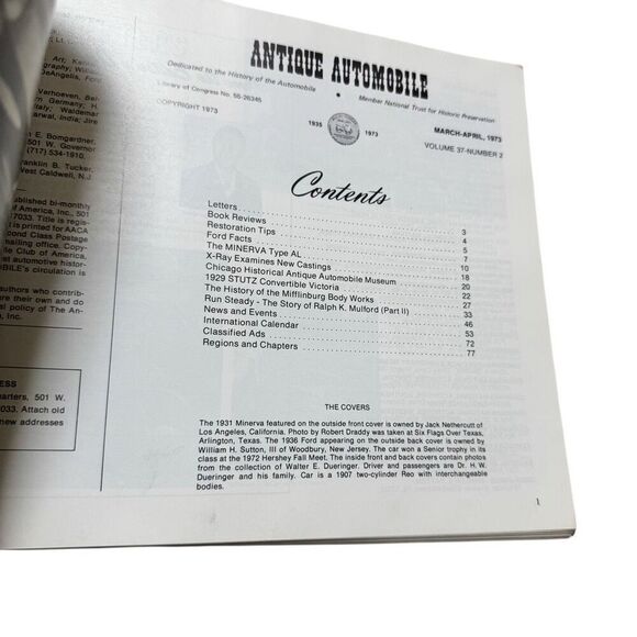 Antique Automobile 1973 Magazine March-April Volume 37 Issue 2 - Picture 4 of 4